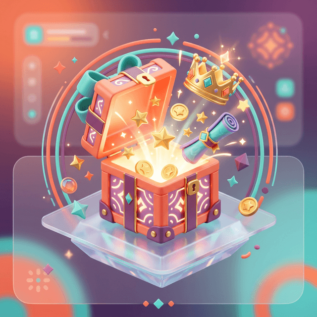 Yıldız, seviye ve ödül döngüsünü gösteren illüstrasyon